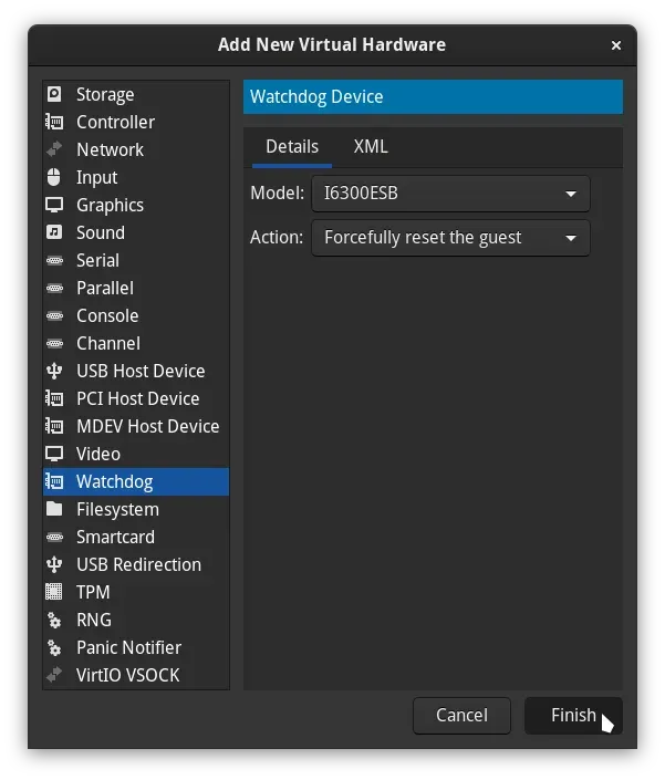 Configuring a hardware watchdog device